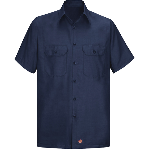 Chemise &agrave; manches courtes en tissu ind&eacute;chirable, Hommes, 3T-Grand, Bleu marine Nia-Chem Ltd.
