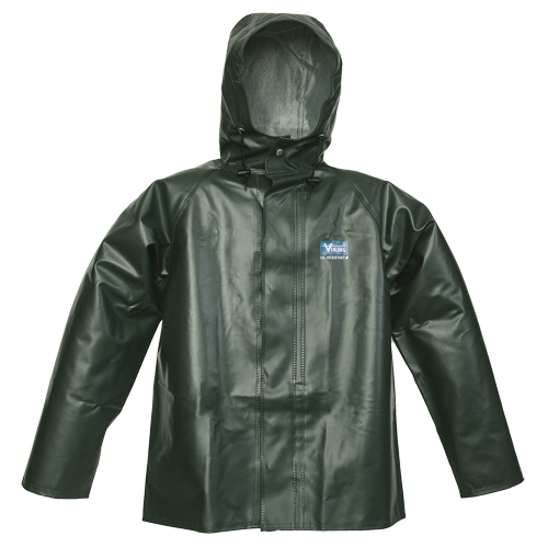 Manteau de pluie Journeyman r&eacute;sistant aux produits chimiques, 2T-Grand, Vert, Polyester/PVC Nia-Chem Ltd.