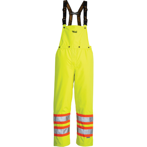 Journeyman Detachable Bib Safety Pants, Polyester, Small, High Visibility Lime-Yellow Nia-Chem Ltd.