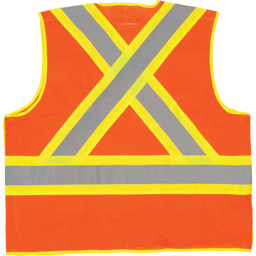 5-Point Tear-Away Premium Safety Vest , High Visibility Orange, Large/X-Large, Polyester Nia-Chem Ltd.