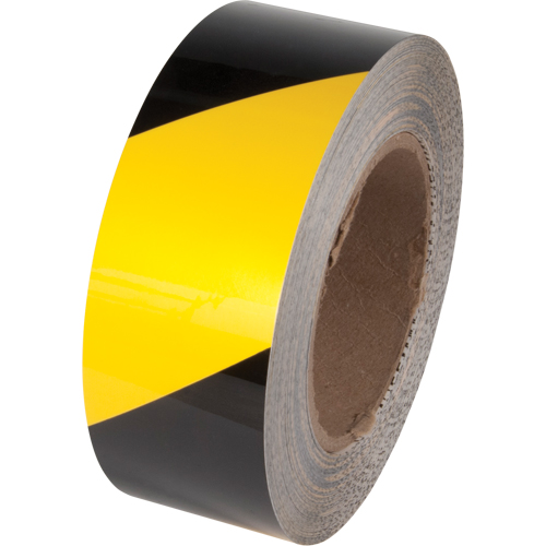 Tuff Mark&reg; Floor Marking Tape, 2" x 100', Polyester, Black and Yellow Nia-Chem Ltd.