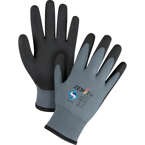 Gants enduits de premi&egrave;re qualit&eacute; ZX-30°, 10/T-Grand, R&ecirc;vetement PVC, Calibre 15, Enveloppe en Nylon Nia-Chem Ltd.