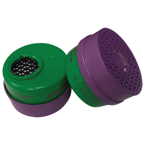 Cartouche pour respirateur, Combinaison cartouche et filtre contre les particules pour gaz/vapeurs, Ammoniac/M&eacute;thylamine/Filtre P100 Nia-Chem Ltd.