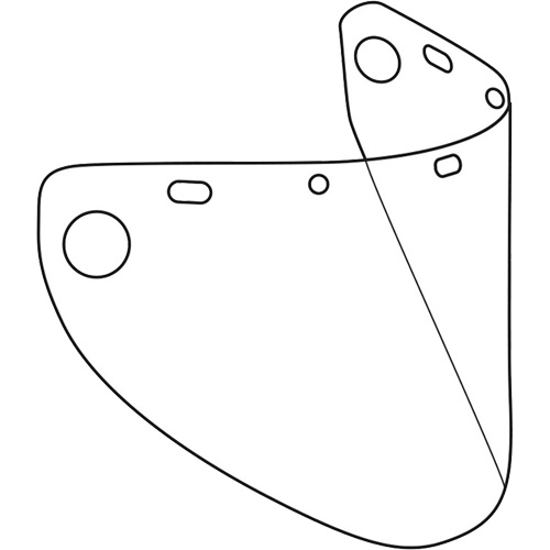 Dynamic Die Cut Formed Faceshield Visor, Polycarbonate, Clear Tint Nia-Chem Ltd.