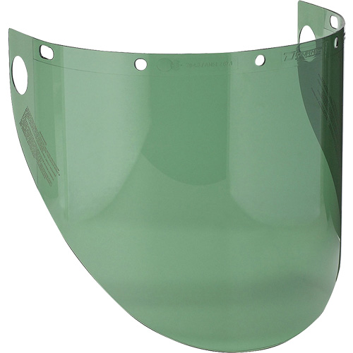 Dynamic Formed Faceshield, Polycarbonate, Green Tint Nia-Chem Ltd.