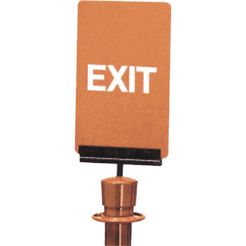 "Exit" Crowd Control Sign, 11" x 7", Plastic, English Nia-Chem Ltd.