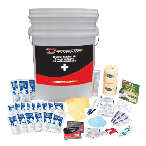 Trousse de premiers soins pour pr&eacute;paration aux situations d'urgence Dynamic, Dispositif m&eacute;dical Classe 1, Seau Nia-Chem Ltd.