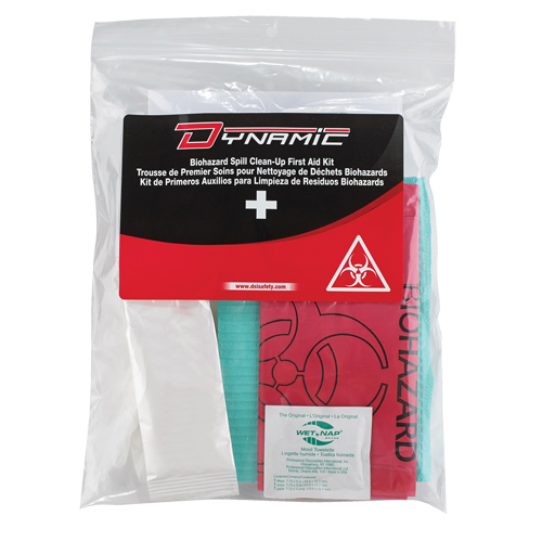 Trousse de premiers soins pour nettoyage de biorisques Dynamic, Dispositif m&eacute;dical Classe 1, Sac en plastique refermable Nia-Chem Ltd.