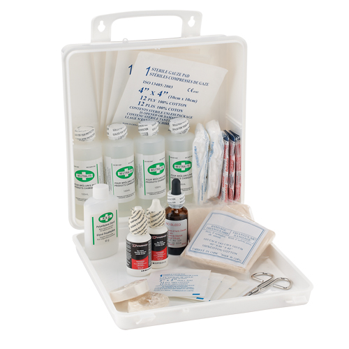 Trousse de premiers soins des brûlures pour soudeurs Dynamic, Dispositif m&eacute;dical Classe 1, Boîte en plastique Nia-Chem Ltd.