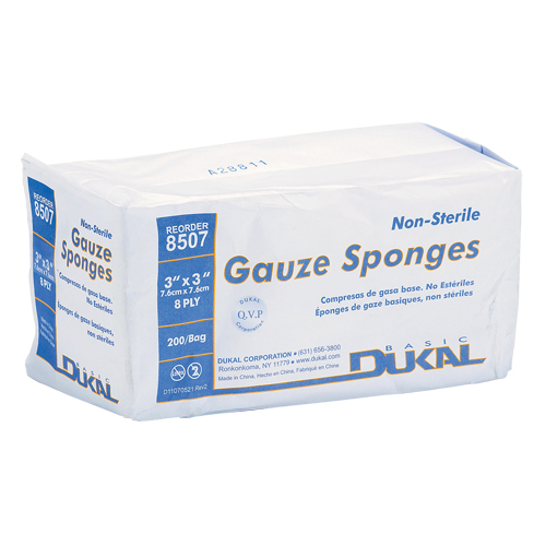 &eacute;ponge de gaze Dynamic, Tampon, 3" lo x 3" la, Dispositif m&eacute;dical Classe 1 Nia-Chem Ltd.