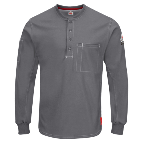 Chemises Henley Excel FR &agrave; manches longues, Petit, Gris Nia-Chem Ltd.