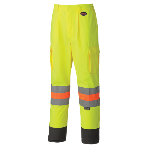 6009 Breathable Traffic Safety Pants, Polyester, X-Small, High Visibility Lime-Yellow Nia-Chem Ltd.