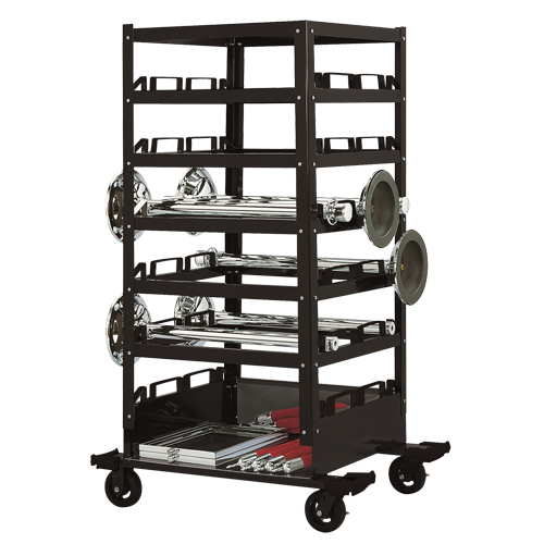 Chariot de rangement &agrave; six &eacute;tages, Acier Nia-Chem Ltd.