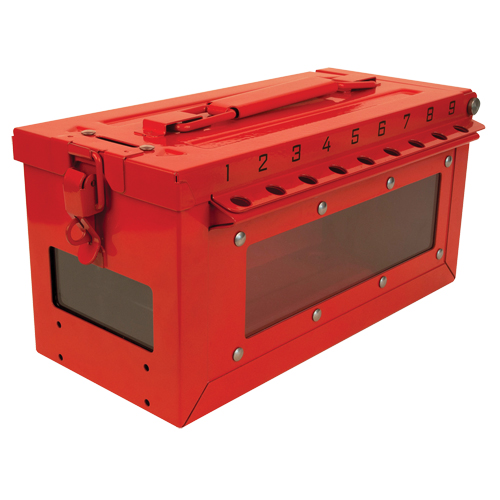 Petit boîtier verrouillable pour groupe, Rouge Nia-Chem Ltd.