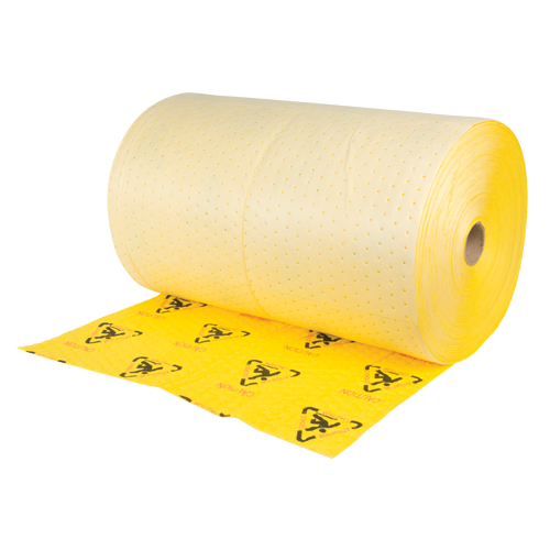 Premium Caution Rolls, Heavyweight, 150' L x 30" W, 57 gal. Absorbancy Nia-Chem Ltd.