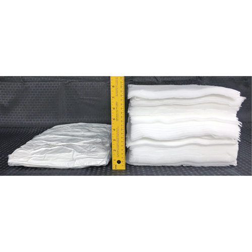 Chiffons pour l'huile Spilltration, Huile seulement, 16" x 10", 29 gal. d'absorption Nia-Chem Ltd.