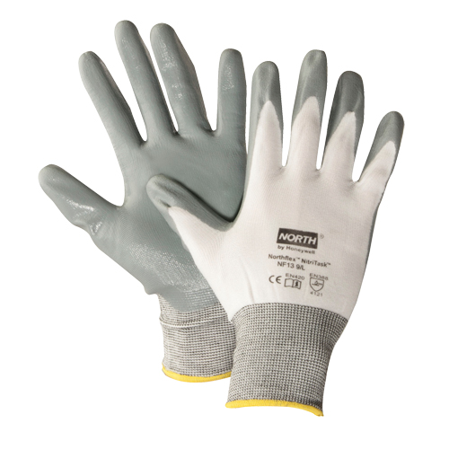Gants NorthFlex Nitri Task, T-Grand, R&ecirc;vetement Nitrile, Calibre 13, Enveloppe en Nylon Nia-Chem Ltd.