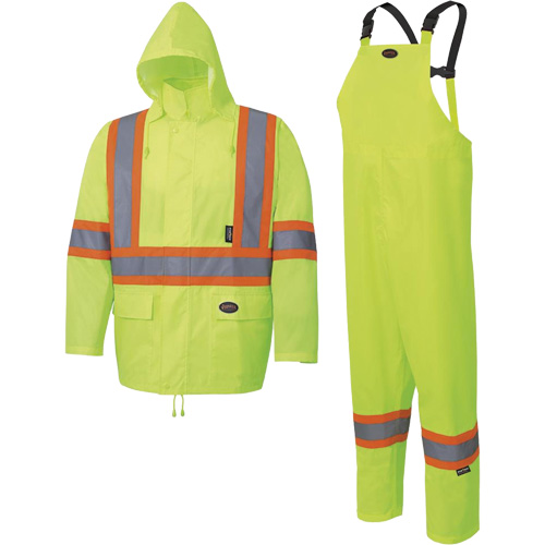 5619 150D Oxford Rain Suit, Polyester, 2X-Large, Lime-Yellow Nia-Chem Ltd.