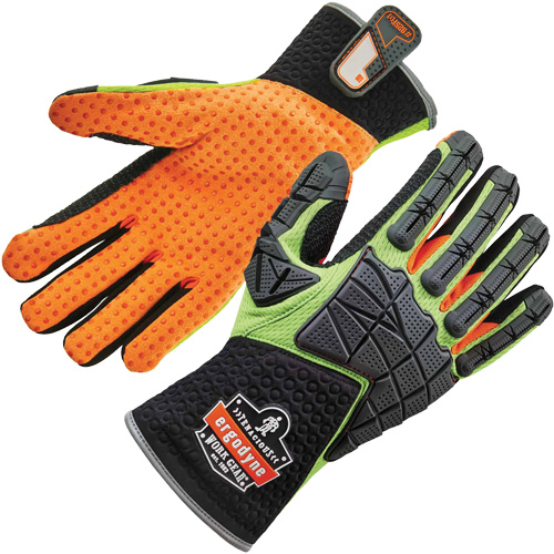 ProFlex&reg; 925F(X) Dorsal Impact-Reducing Gloves, Small, Split Leather Palm, Slip-On Cuff Nia-Chem Ltd.