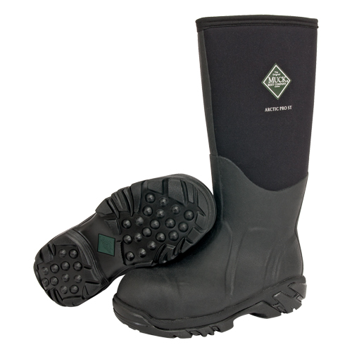 Bottes de travail pour les conditions extr&ecirc;mes Arctic Pro, Caoutchouc, Embout Acier, Pointure 8, Semelle R&eacute;sistant aux perforations Nia-Chem Ltd.