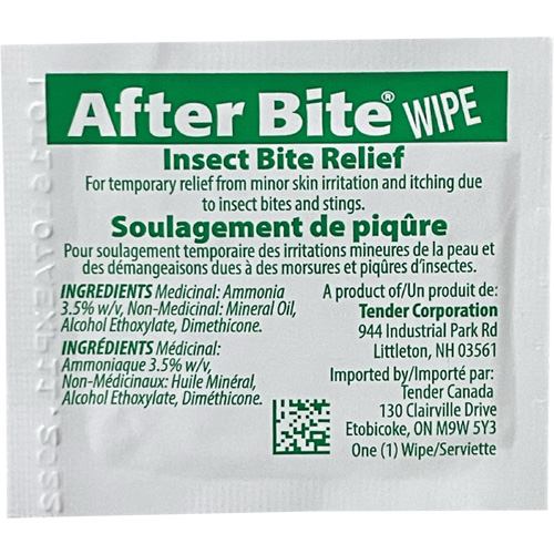 Tampons pour soulagement des piqûres d'insectes After Bite Nia-Chem Ltd.