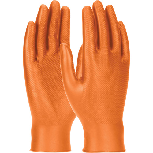 Grippaz Skins Ambidextrous Disposable Gloves, Small, Nitrile, 6-mil, Powder-Free, Orange Nia-Chem Ltd.