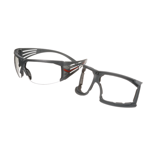 Lunettes de s&eacute;curit&eacute; avec joint s&eacute;rie 600 SecureFit, Lentille Gris/Int&eacute;rieur/ext&eacute;rieur, Antibu&eacute;e, ANSI Z87+/R&eacute;pond ou surpasse la norme CSA Z94.3 Nia-Chem Ltd.