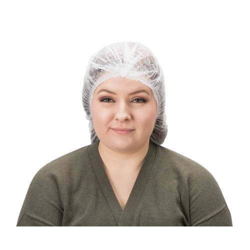 Bonnet bouffant pliss&eacute;, Polypropyl&egrave;ne, 24", Blanc Nia-Chem Ltd.