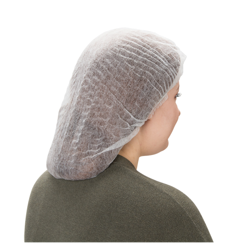 Bonnet bouffant pliss&eacute;, Polypropyl&egrave;ne, 24", Blanc Nia-Chem Ltd.