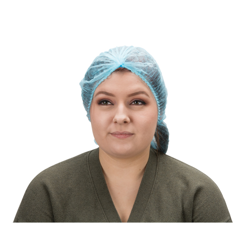 Pleated Bouffant Cap, Polypropylene, 21", Blue Nia-Chem Ltd.