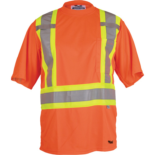 Viking&reg; Safety T-Shirt, Polyester, Small, High Visibility Orange Nia-Chem Ltd.