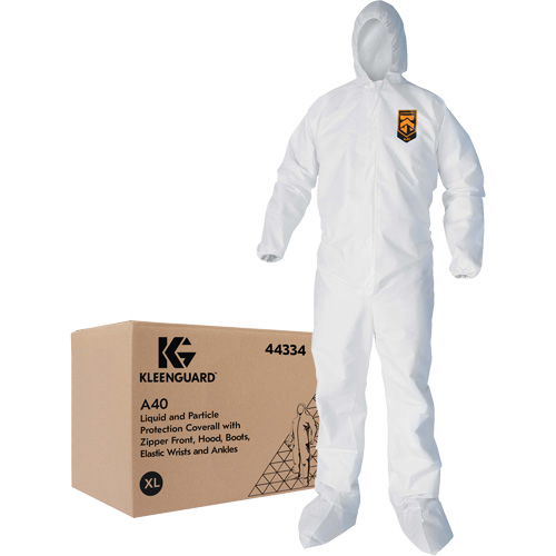 Combinaisons Kleenguard A40, T-Grand, Blanc, Microporeux Nia-Chem Ltd.