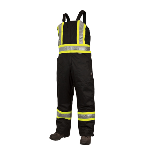 Lined Safety Overalls, Polyester/Polyurethane, Large, Black Nia-Chem Ltd.