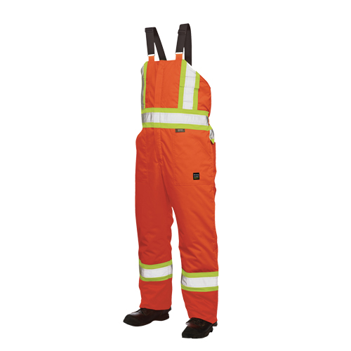 Lined Safety Overalls, Polyester/Polyurethane, Large, High Visibility Orange Nia-Chem Ltd.