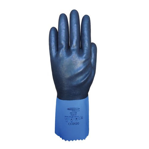 Gants enti&egrave;rement tremp&eacute;s et r&eacute;sistants aux produits chimiques Summitech, Taille Petit/7, 11,8" lo, Chloropr&egrave;ne, Doublure en Poly-coton, 59 mils Nia-Chem Ltd.