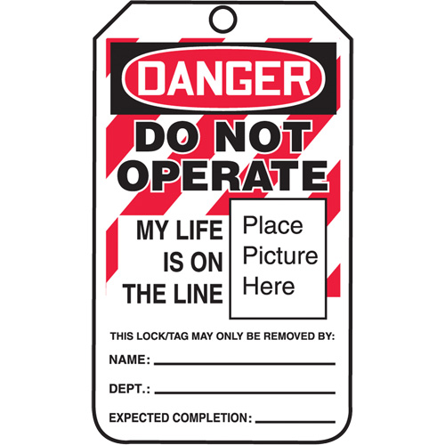 &eacute;tiquettes de verrouillage Do Not Operate Danger, Papier cartonn&eacute;, 3-1/4" la x 5-3/4" h, Anglais Nia-Chem Ltd.