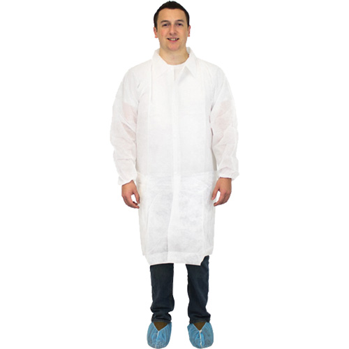 Lab Coat, Polypropylene, White, Medium Nia-Chem Ltd.