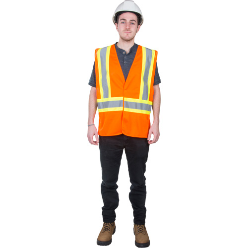 Traffic Safety Vest, High Visibility Orange, Medium, Polyester Nia-Chem Ltd.