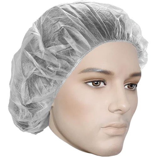 Bouffant Caps, Polypropylene, 18", White Nia-Chem Ltd.