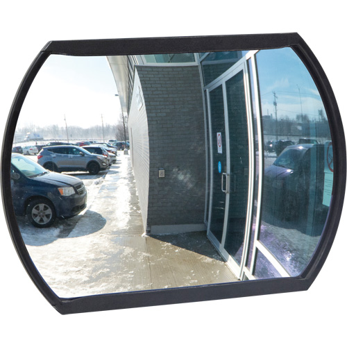 Miroir convexe rectangulaire/rond avec support, 12" h x 18" la, Int&eacute;rieur/Ext&eacute;rieur Nia-Chem Ltd.