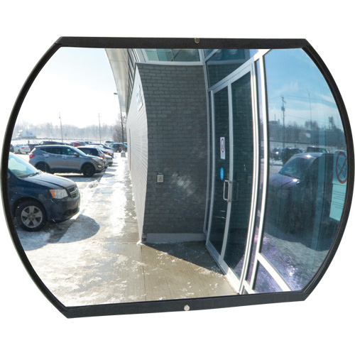 Miroir convexe rectangulaire/rond avec support, 18" h x 26" la, Int&eacute;rieur/Ext&eacute;rieur Nia-Chem Ltd.