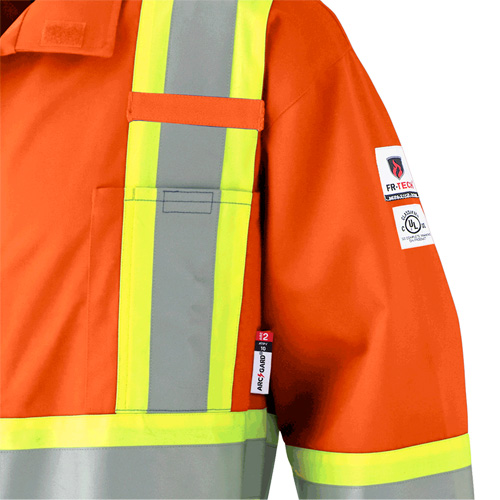 7702 Combinaison de s&eacute;curit&eacute; haute visibilit&eacute; ignifuge, Taille 36, Orange Nia-Chem Ltd.