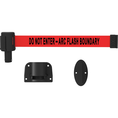 Syst&egrave;me de montage mural pour barri&egrave;re PLUS, Plastique, Fixation par vis, 15', Ruban Rouge Nia-Chem Ltd.