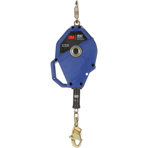 Cordage de s&eacute;curit&eacute; autor&eacute;tractable avec verrouillage intelligent, 50', Acier galvanis&eacute;, Pivotant Nia-Chem Ltd.