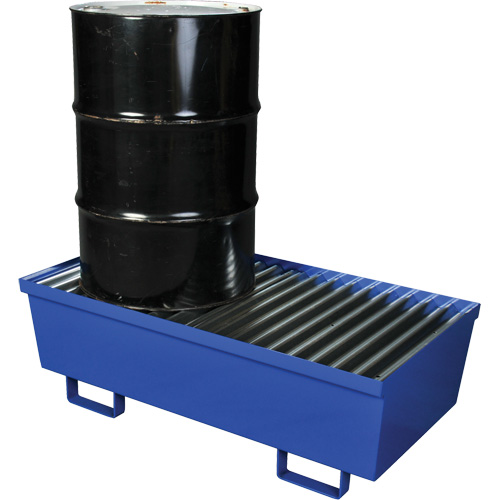 Palette de confinement des d&eacute;versements en acier, Capacit&eacute; de d&eacute;versement 74 gal. US, 27" x 51,25" x 13" Nia-Chem Ltd.