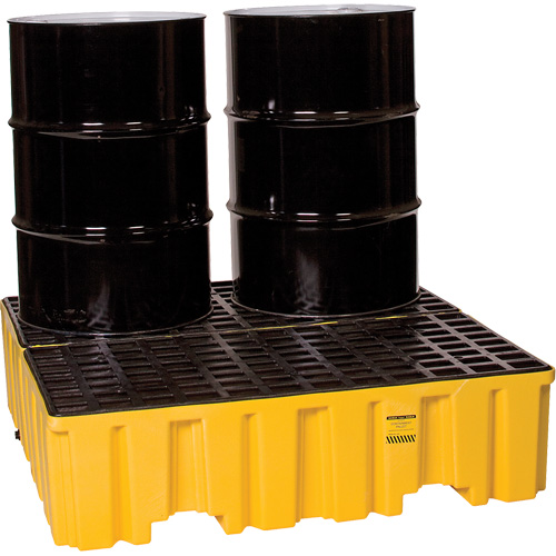 Palette de confinement des d&eacute;versements, Capacit&eacute; de d&eacute;versement 132 gal. US, 51" x 52,5" x 13,75" Nia-Chem Ltd.
