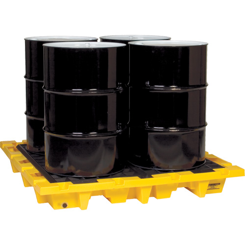 Spill Containment Pallet, 66 US gal. Spill Capacity, 58.5" x 58.5" x 7.75" Nia-Chem Ltd.