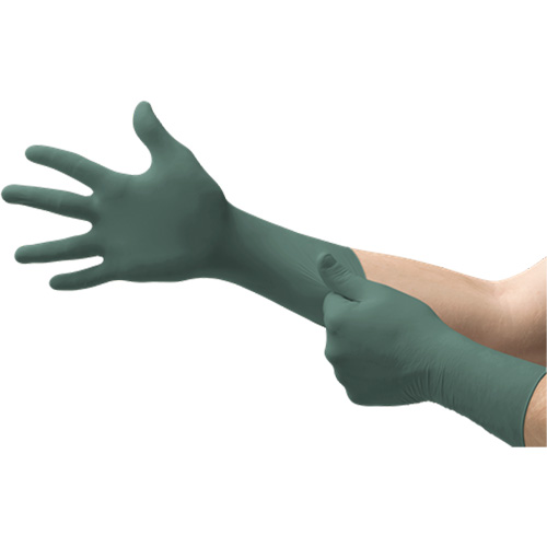 Dura Flock Gloves, Small, Nitrile, 8-mil, Powder-Free, Green Nia-Chem Ltd.