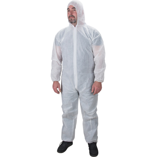 Hooded Coveralls, X-Large, White, Polypropylene Nia-Chem Ltd.