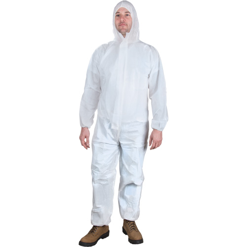 Hooded Coveralls, X-Large, White, Microporous Nia-Chem Ltd.